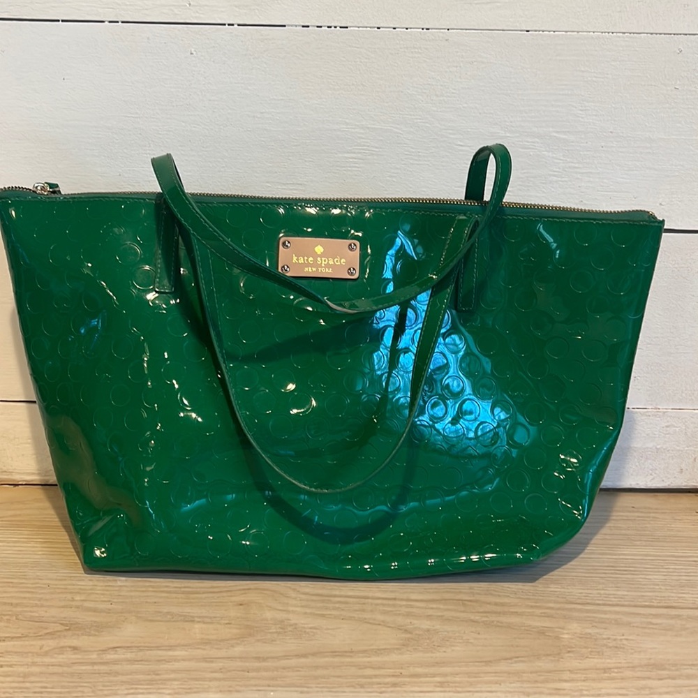Green Vinyl Kate Spade Purse